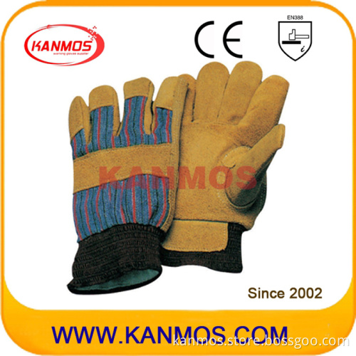 Cowhide Split Leather Industrial Safety Warm Winter Work Gloves (11303)